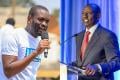 Collagephoto of Edwin Sifuna and President William Ruto.